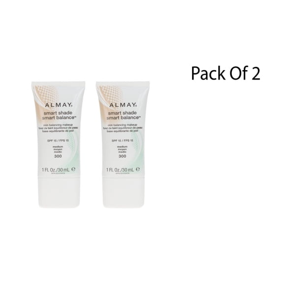 2 X Almay Smart Shade Smart Balance Makeup, Medium 300 1 fl oz 30 ml