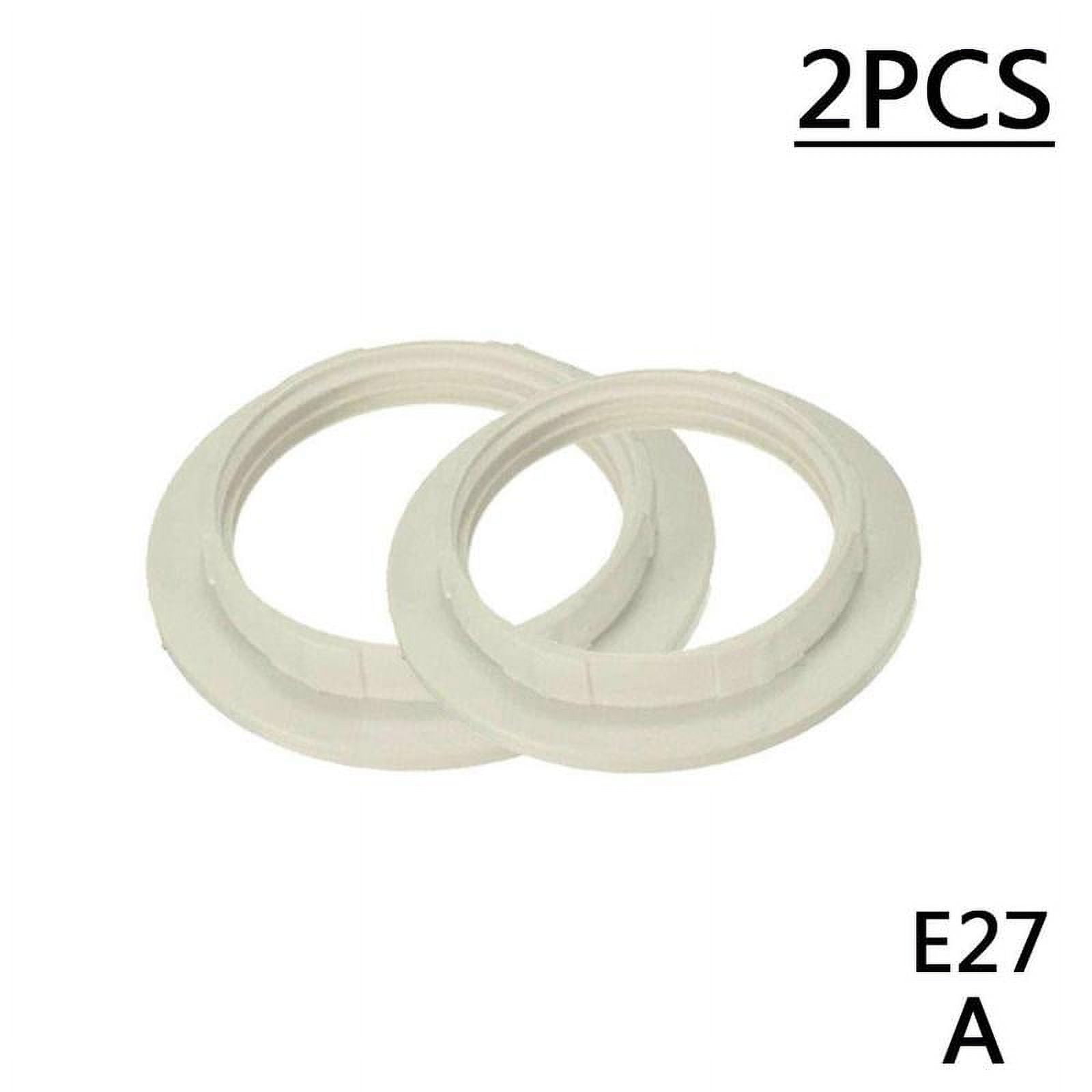 2 X Black Or White Light Shade Collar Ring Adaptor E27 / E14 Lamp Bulb