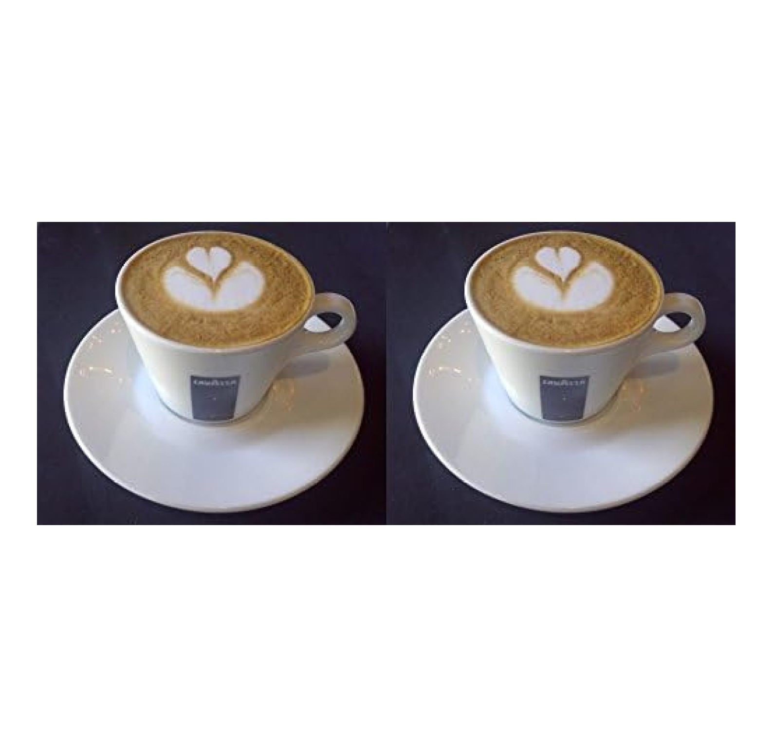 2 X Cappuccino Cups And Saucers 5.5 Oz