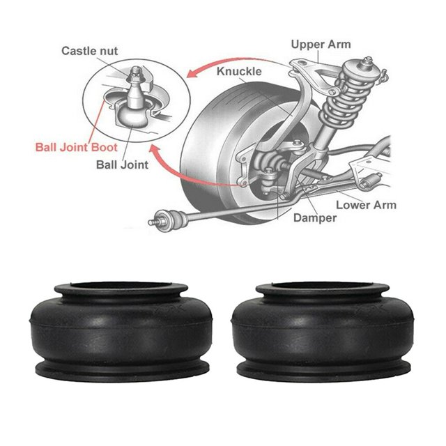 2 X Hq Rubber Ball Joint Dust Boots Suspension Replacement Rubber Boot