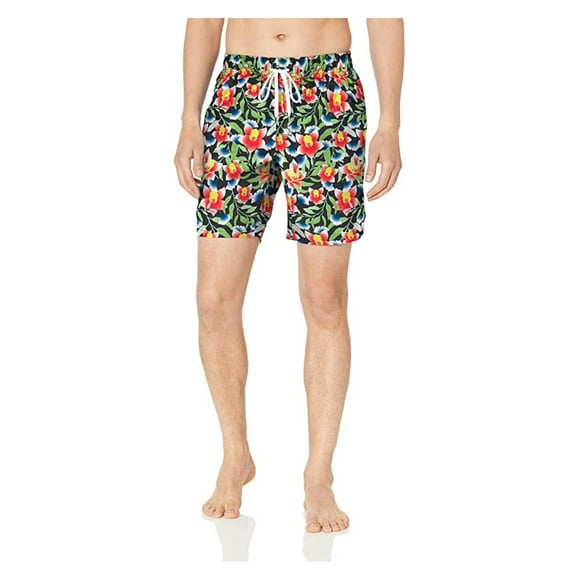 2(X)IST Mens Catalina Red Drawstring, Floral Quick-Dry Shorts M