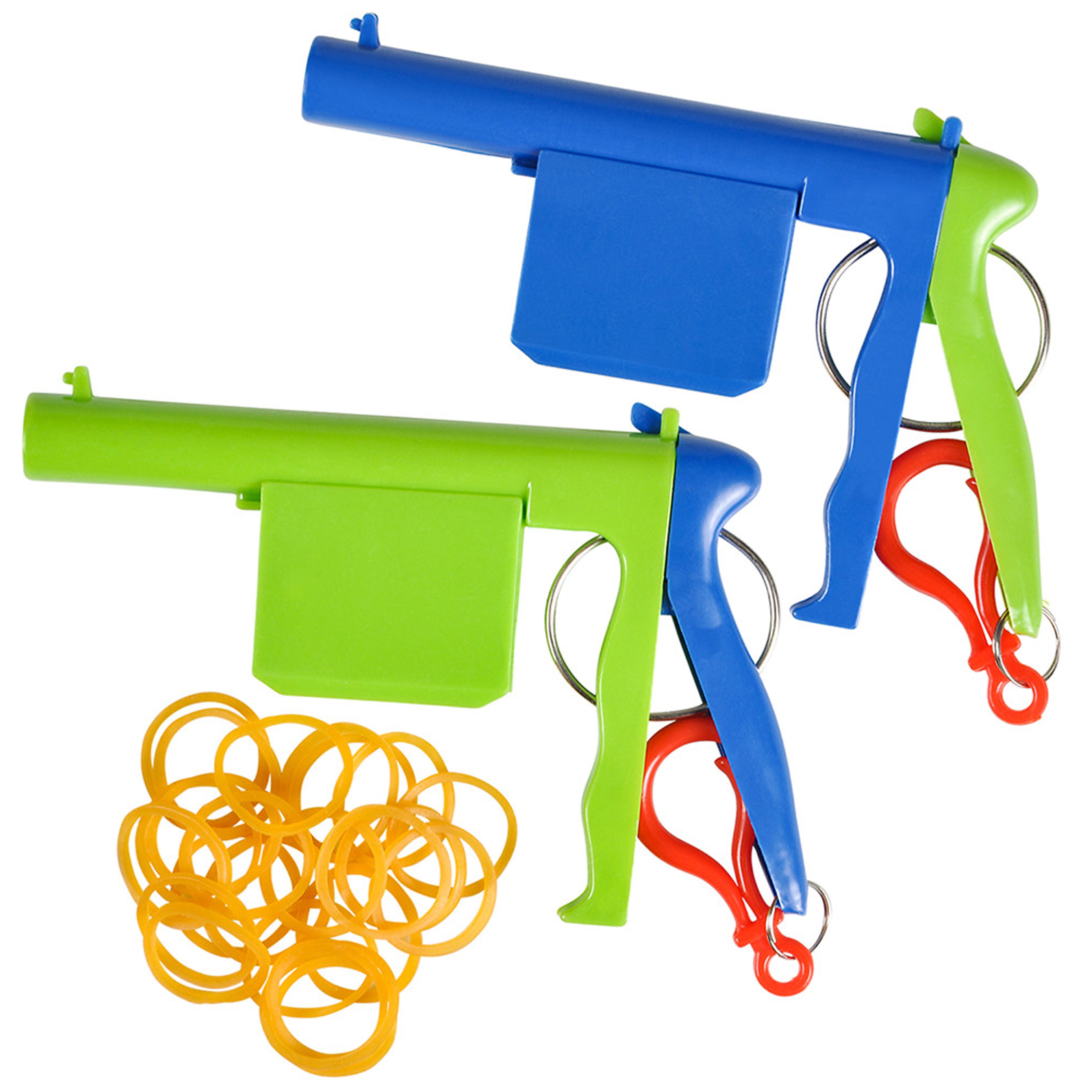 2 X Kids Sling Shot Rubber Band Shooter Gun Plastic Pistol Play Classic