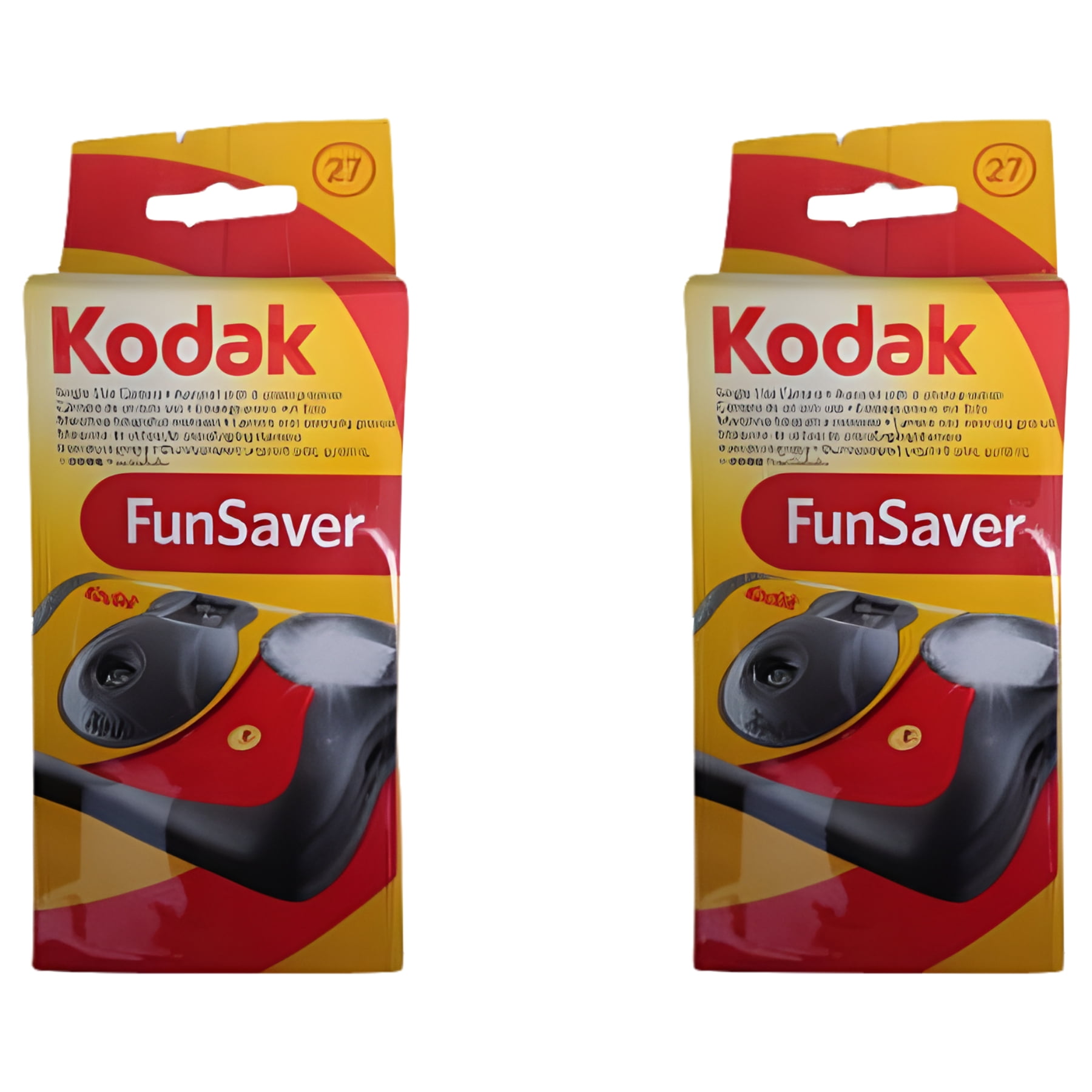 2 X Kodak FunSaver Flash 27 Exp.(IS0 800) One Time Use Disposable