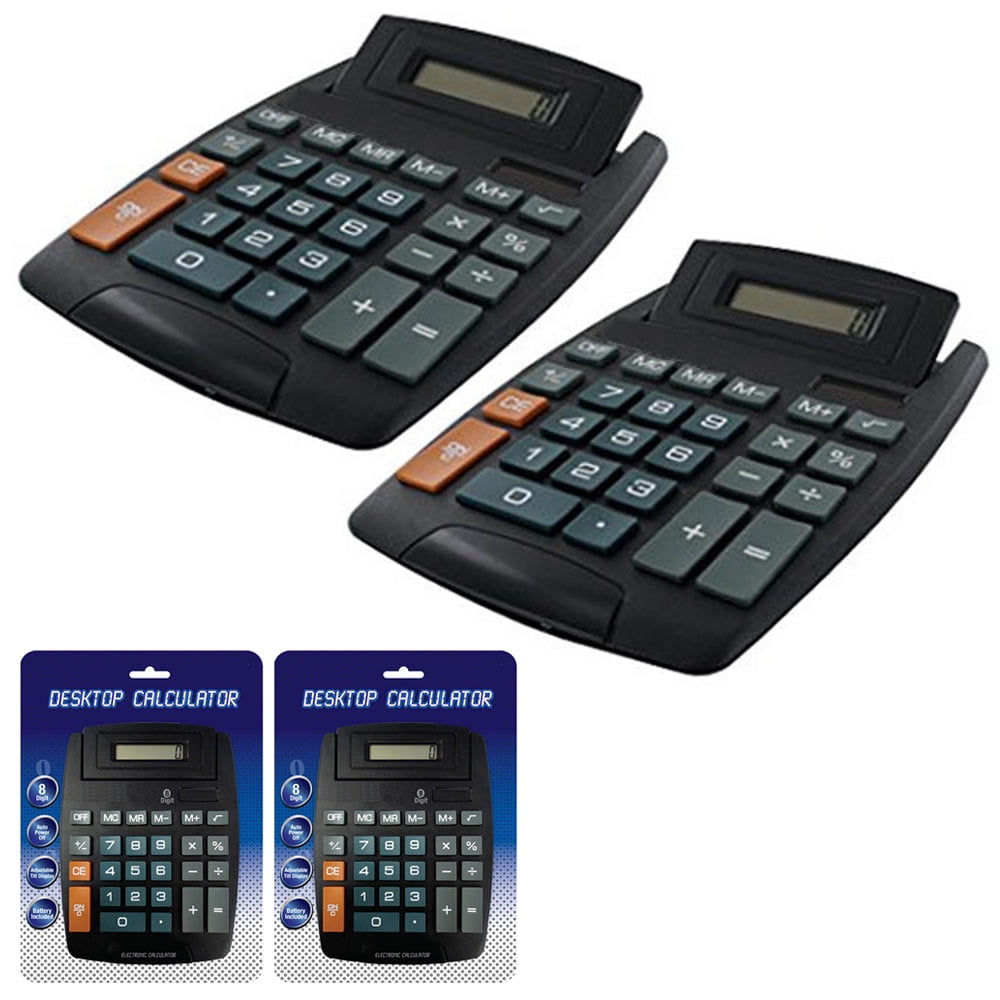 2 X Large Jumbo Calculator Big Button 8-Digit Desktop Math Display
