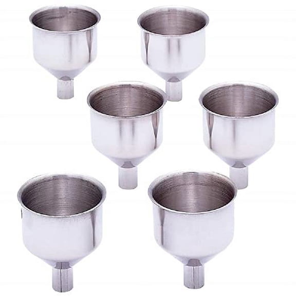 2 X Maxam 6pc Large Stainless Steel Flask Funnel Set