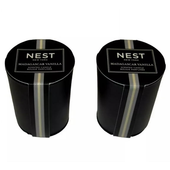 2 X Nest Madagascar Vanilla Mini Scented Votive Candle Set 0.95 Oz Each New Gift
