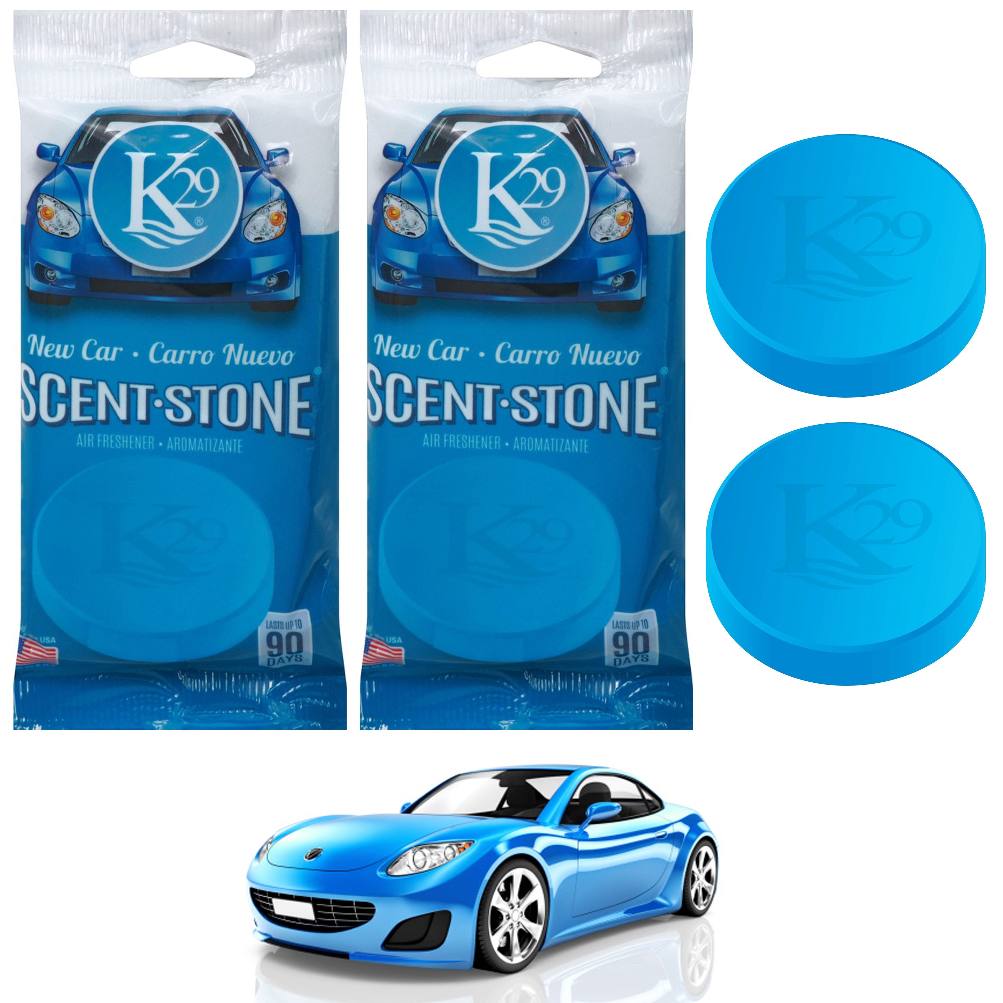 2 X New Car Scent Stones K29 Keystone Natural Aroma Air Freshener Home  Office