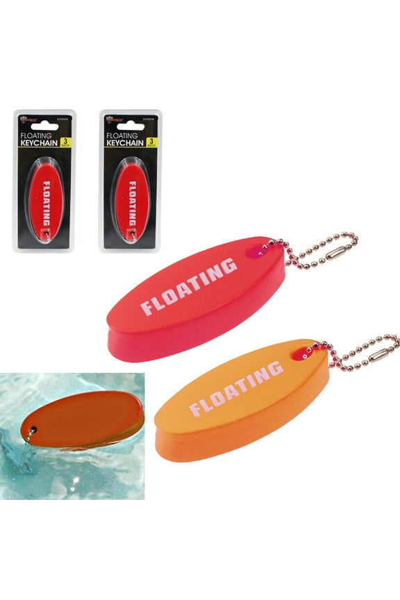 2 X Oval Foam Floating Keyring Keychain Waterproof Key Chain Boating Water Sport