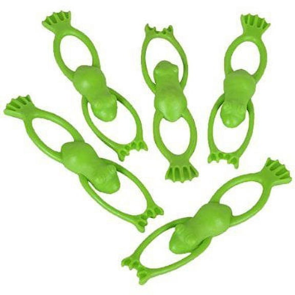 2 X Rhode Island Novelty Stretchable Flying Slingshot Frogs, 3.5 by RIN
