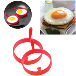 2 X SILICONE EGG FRYING RINGS FRY FRIED POACHER MOULD PERFECT FOR PANCAKES RING,Egg Steamer