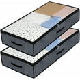 thumbnail image 1 of 2 X Storage Bags 90L Large Under Bed Storage Bag with Zips 2 Pack with Clear Window for Clothing, 1 of 4