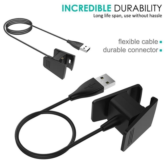 2 X USB Charging Cable Replacement Charger Cord Fitbit Alta Smart Wristband Watch Tracker