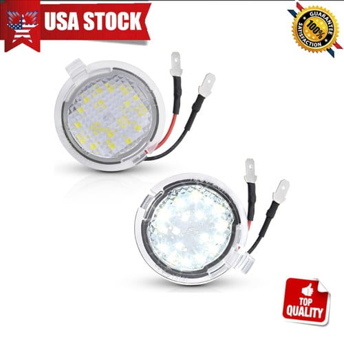 2 X White 18-LED Side View Under Mirror Puddle Light for Ford F150 2007-19 6000K