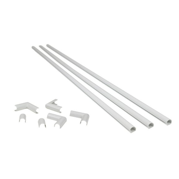 2 X Wiremold C110 1-channel CordMate Kit, White