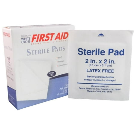2"X2" Gauze Pads Latex-Free Sterile (5.1cm X 5.1cm) - 10 Pads/Box (4 Boxes) (MS-40210)