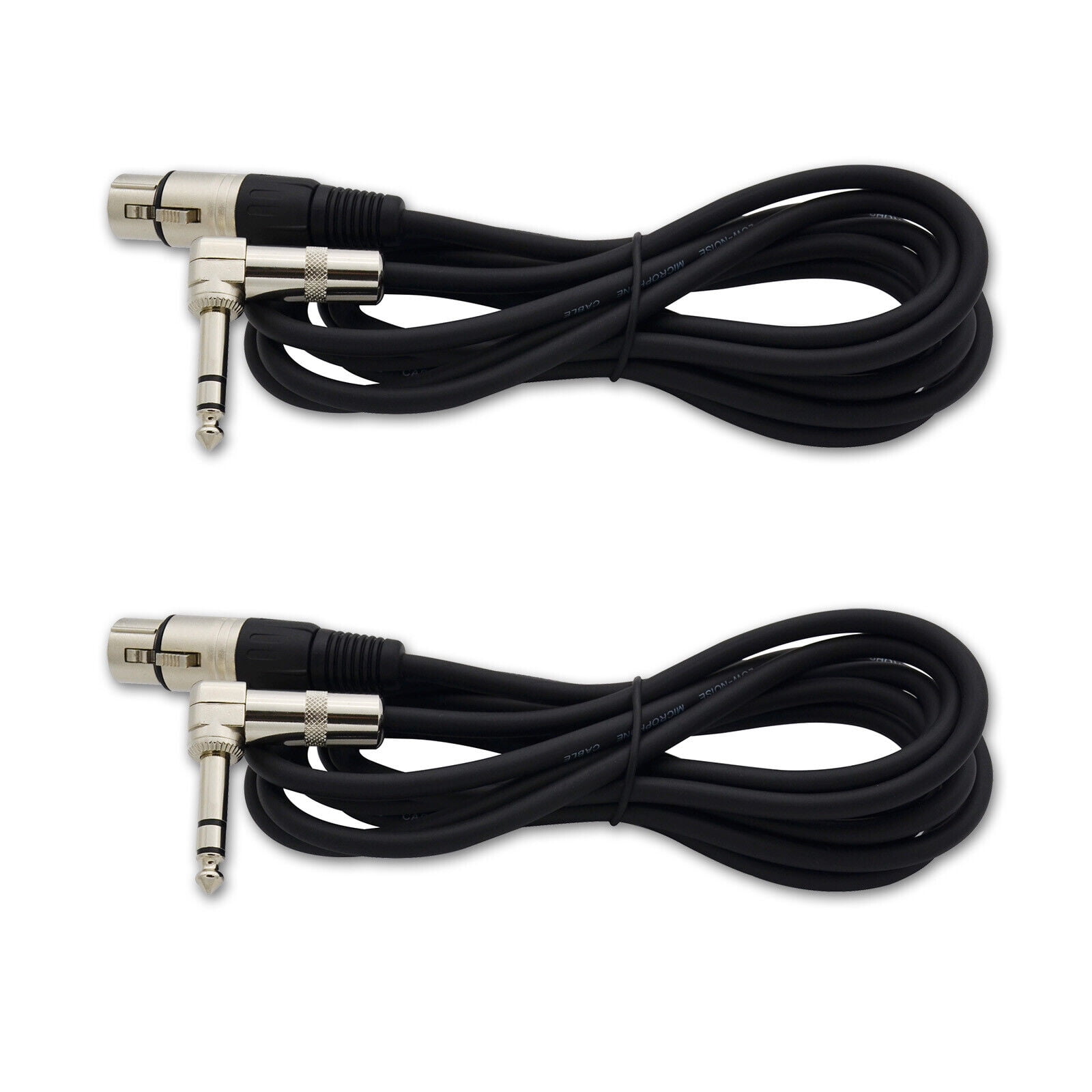 2,XLR Cable with Right Angle 1/4 TRS Plug- Shielded XLR to 1/4 Audio Snake Cable
