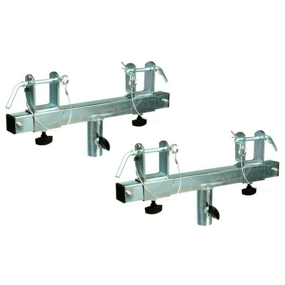 2 XP Audio Universal Chrome T-Adapter Triangle/Square T-Adapter Triangle or Square Truss Adapter Bracket Tripod Crank Light Stand Bar