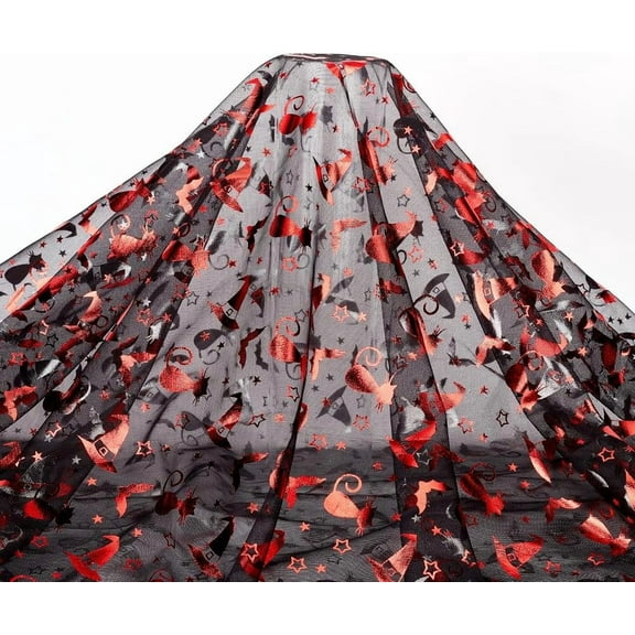 2 Yard Tulle Bat Witch Hat Cat Mesh Lace 63 Inch Wide Black Fabric