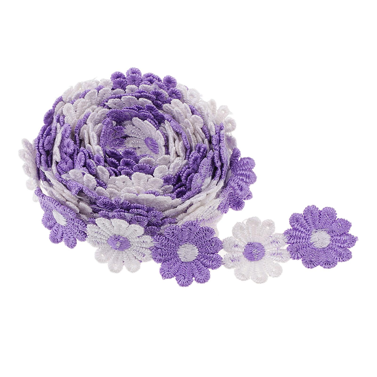 Sewing Edge Ribbon 2 Yards Colorful Flower Lace Edge Ribbon 2.5 cm Width Edging ...