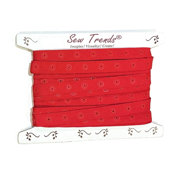 2 Yards Plastic Snap Button Polyester Tape Ribbon Hook & Eye Zipper Popper Press Stud Fastener-RED