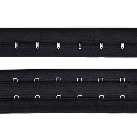 2 Yards Single Hook and Double Plush Back Eye Tape Trim, TR-10610 (Black)