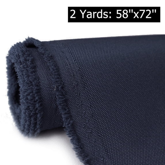 2 Yards Waterproof Canvas Fabric 600D Home Decor Fabric 58" Width UV Heat Resistant Heavy Duty Marine Fabric by the Yard, Navy Blue