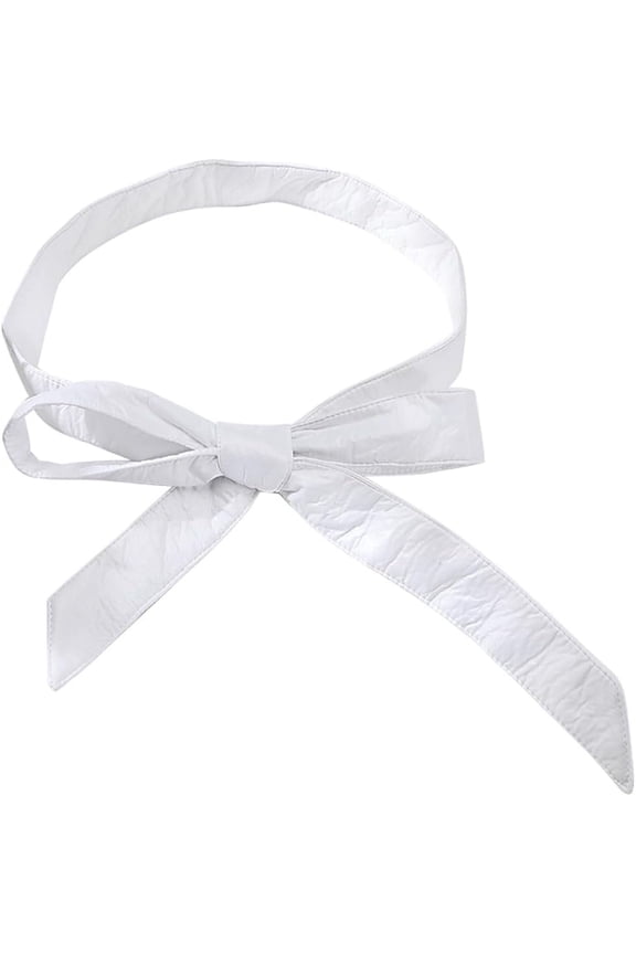 2 Yards White Coat Belt Tie Knot Down Coat Ribbon Belt Cotton Cloth Belts Long Puffer Sash Waist Band Tunics Girdle Decoration Cinch Belt