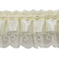 thumbnail image 1 of 2 Yards of Bradshaw 2" Pearl Accent Ruffled Lace Trim, 1 of 4