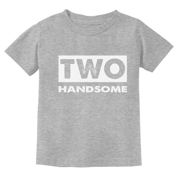 2 Year Old Birthday Shirt Boy 2nd Birthday Two HandsomeTWO handsome Gray 4T