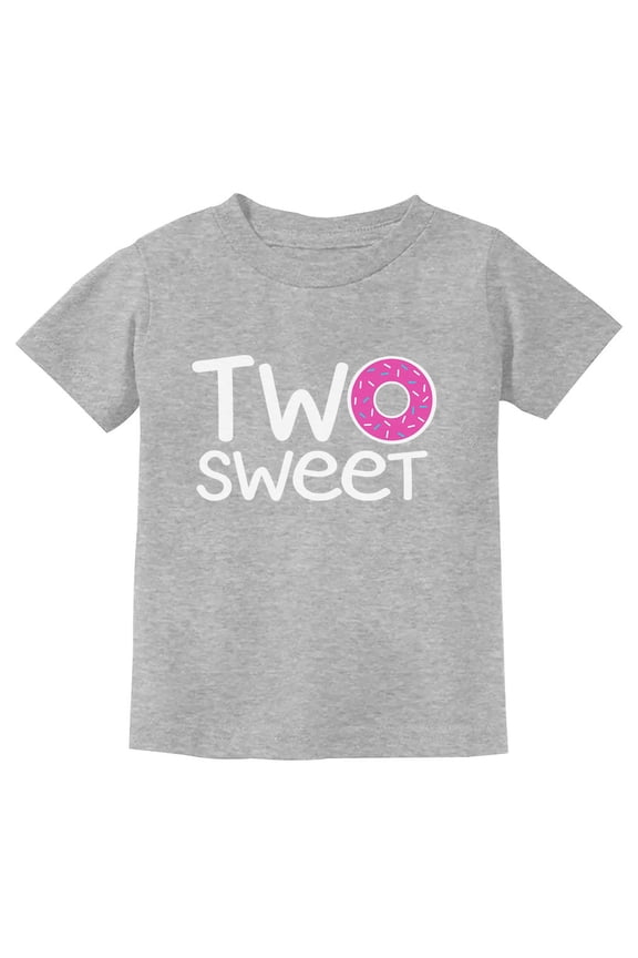2 Year Old Birthday Shirt Two Shirts for Girls 2nd Outfit TWO Sweet Gray 2T