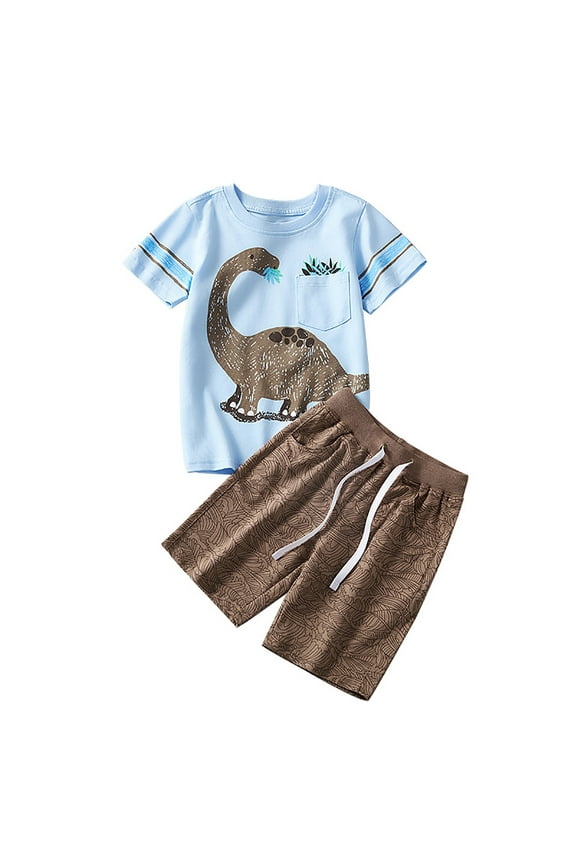 2 Year Old Boy Clothes Summer Sets Toddler Boy Summer Outfits 3T 4T 5T Boys Clothes Kids Solid Shorts Set Cotton 2 Piece Clothing Sets Kids Summer Cotton