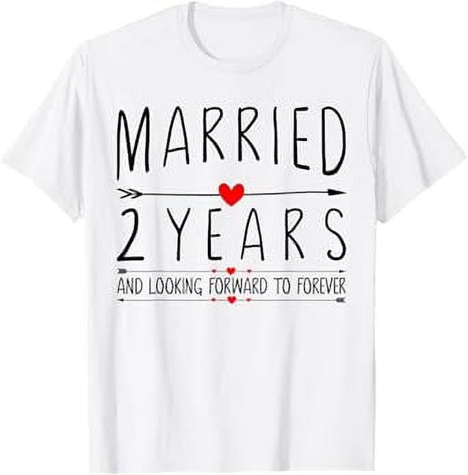 2 Years Anniversary T Shirt Couples Gifts for Her & Him TShirt
