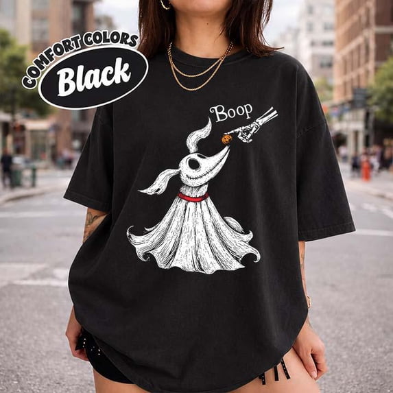 2. Zero Dog Boop Halloween Skeleton Hand Ghost Dog T Shirt - Walmart.com