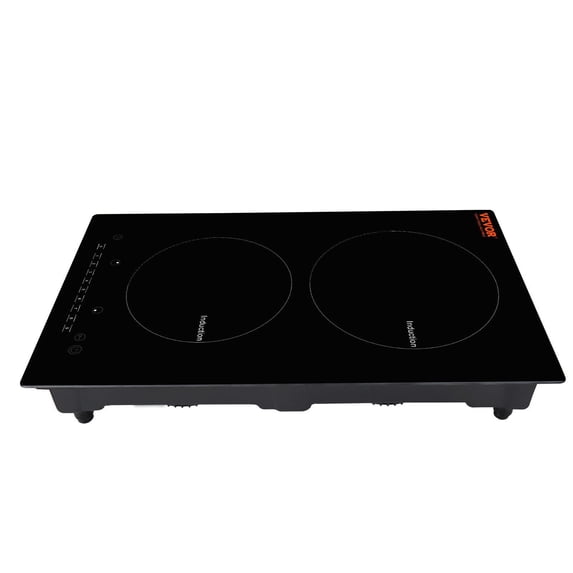 2-Zone Induction Cooktop, 12'' Built-in 1800W Magnetic Heating System, 9-Level Precision Cooking, LED Touch Screen with Easy Child Lock and Comprehensive Over-Temperature Protection