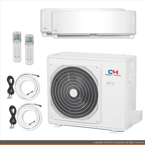 2 Zone Mini Split 12000 12000 Ductless Air Conditioner PreCharged Dual Zone Mini Split