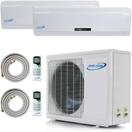 2 Zone Mini Split 12000 18000 Ductless Air Conditioner 21 Seer Pre-Charged Dual Zone Mini Split Includes