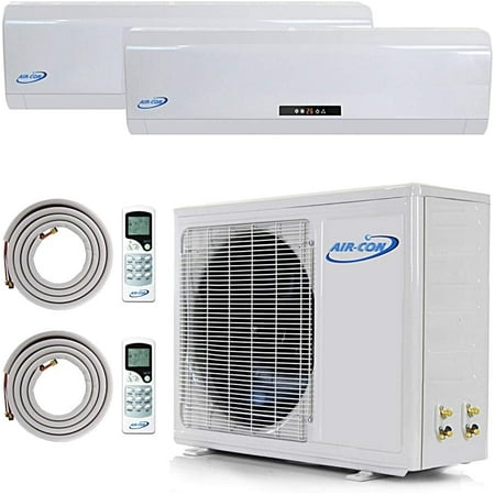 2 Zone Mini Split 12000 24000 Ductless Air Conditioner Pre-Charged Dual Zone 21 Seer Mini Split Includes