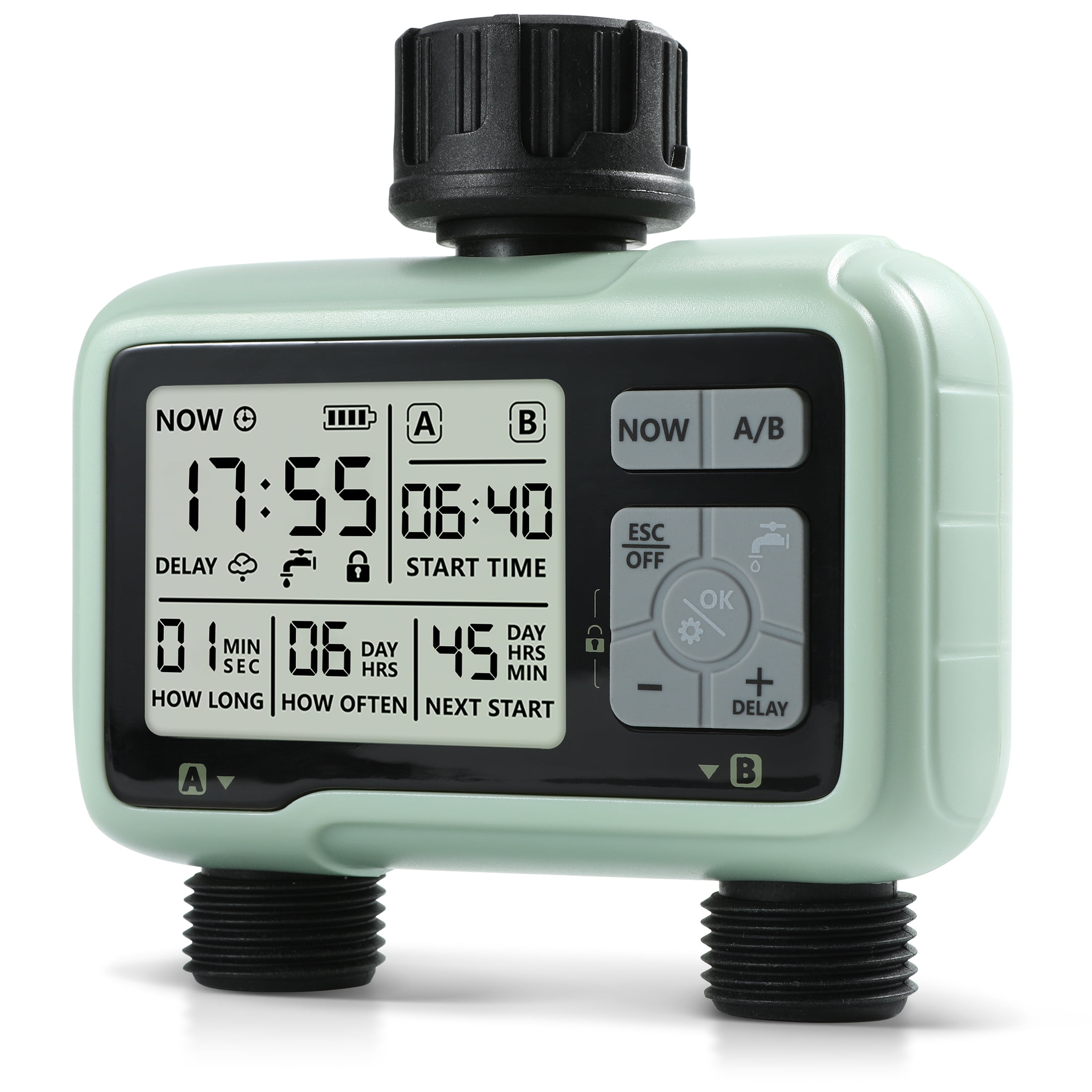 2 Zone Water Timer, Hose Timer, Automatic Watering Timer for Gardens