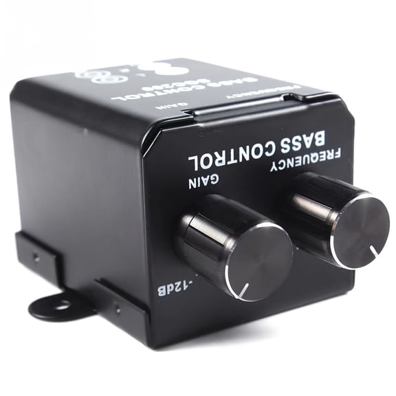 2-band equalizer RCA car amplifier speaker bass controller, adjustable audio potentiometer, car subwoofer desktop volume control home computer high and low sound