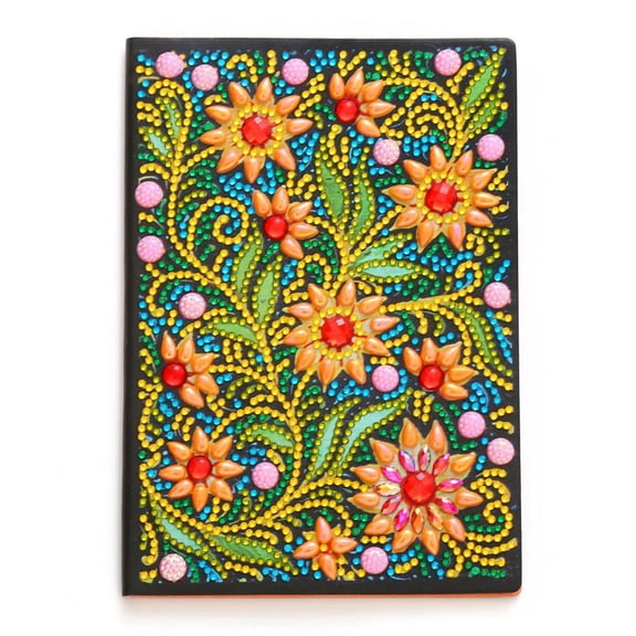 2 book DIY Diamond Painting Notebook Kits including PU Leather Book Resin Rhinestones Diamond Sticky Pen Tray Plate 210x150mm 50 pages/book