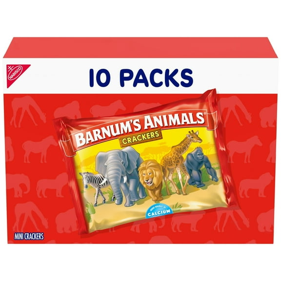 2 box BARNUM'S Original Animal Crackers, Kids Snacks, 10 Snack Packs