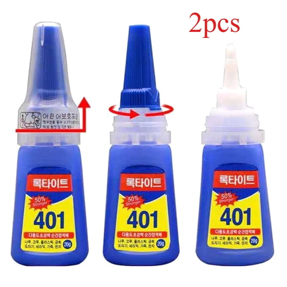 2 boxes Clear 401 Instant Adhesive for Plastic Metal Toys Shoes Super Strong Nail Glue for Acrylic Nails Fake Nails Bond Glue