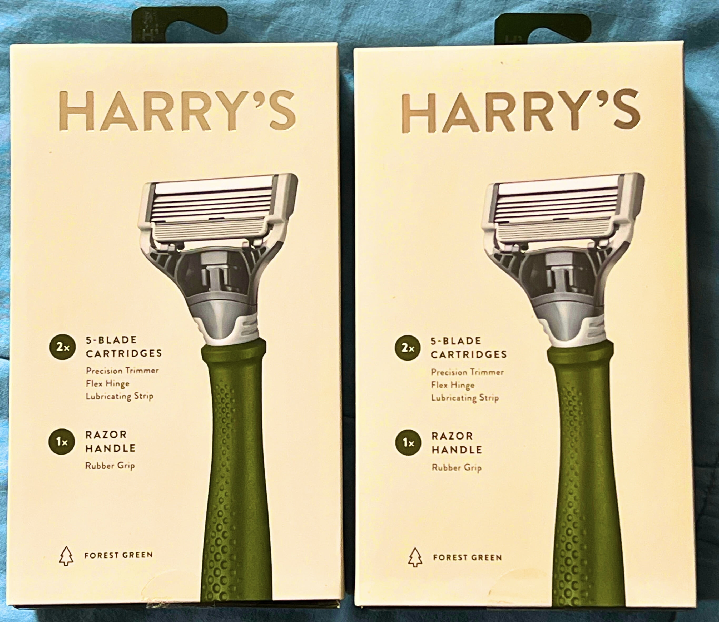(2 boxes) Harry's Truman Razor + 2 Blade - Forest Green Set - Walmart.com