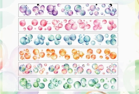 2 boxes - Watercolor Bubble Washi Tape, Bubble DIY Sticker Tape
