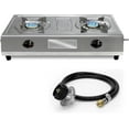 2 burner propane cooktop Stainless Steel Two burner propane stove