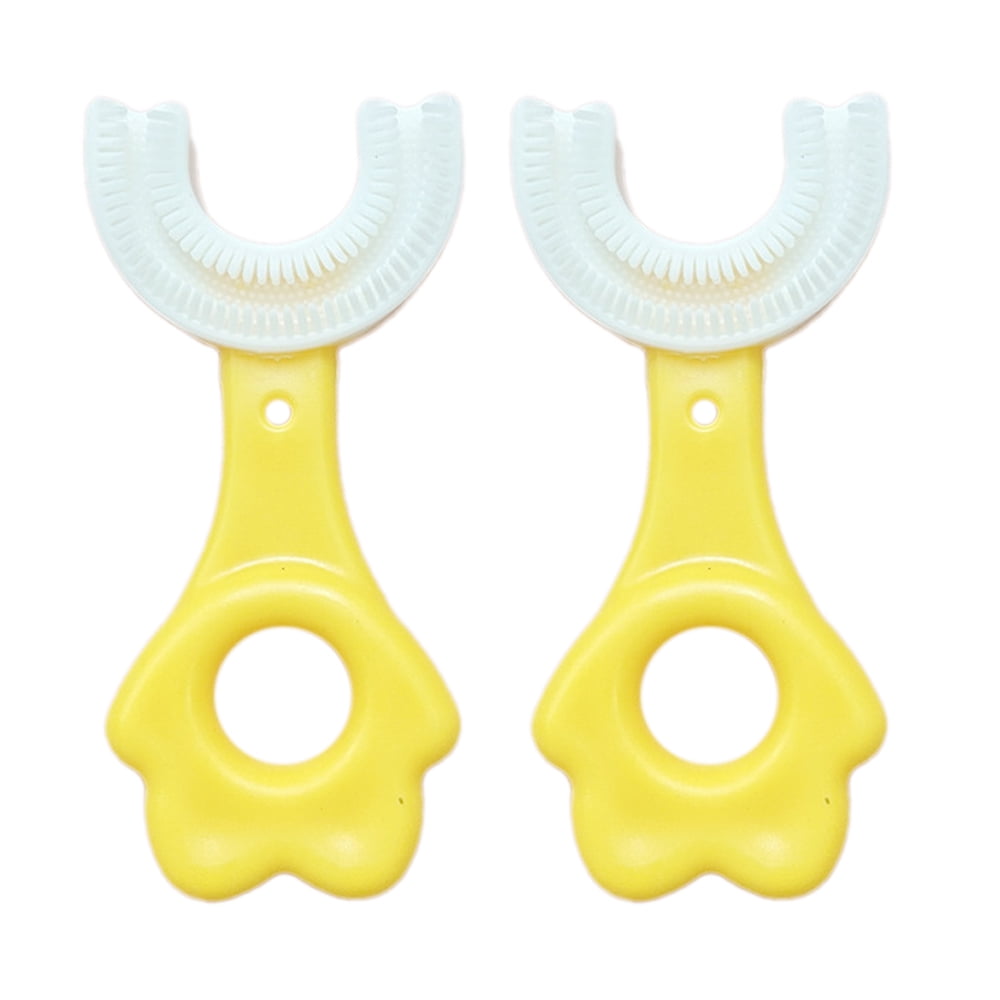 2 children's Ushaped manual training toothbrushes with a 360 掳 oral cleaning design (26 years