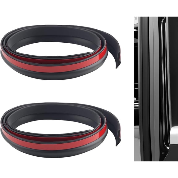 2 count 3.28Ft Automotive Weather Stripping Door Seal,Thickened Door Weather Stripping for Noise & Dust Protection,Self-Adhesive Rubber Trim Accessories (A-Pillar)