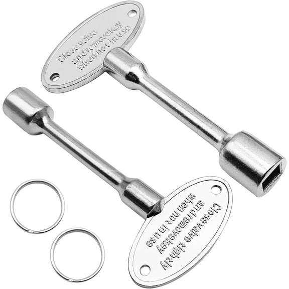 2 count 3 Inch Gas Valve Key, Fits 1/4" and 5/16" Turn Ball Valve for Gas Fire Pits, Fireplaces, Grills, Polished Brass Key, Finish
