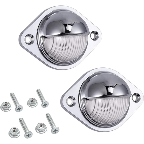 2 count 3LED License Plate Light, Number Plate Lights, Shock Resistant 12V 24V Tag Light Lamps Assembly for , SUV, , Van, RV and License Tags -