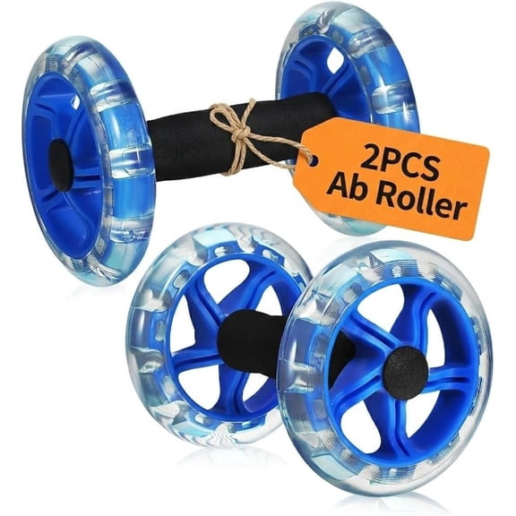 2 count Ab Roller Wheel, Exercise  Roller Dumbbell Fitness Dual Wheel for Hand Weights Equipment